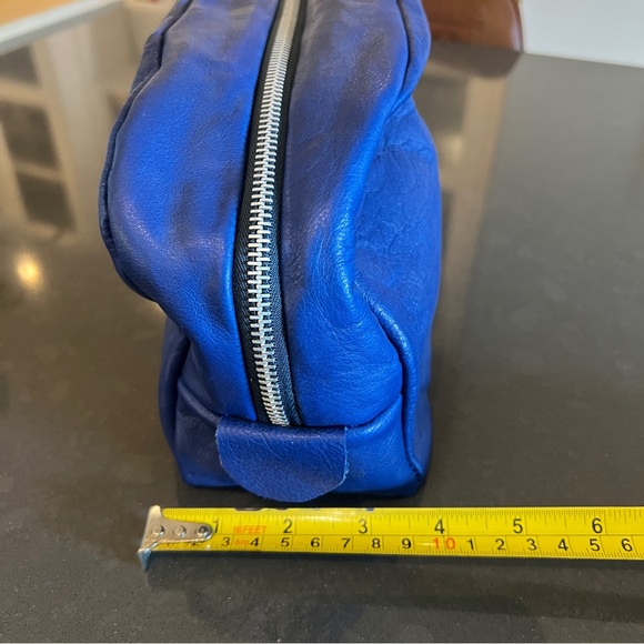 VINTAGE HAND MADE Nautical Studded Leather & Silk Toiletry Bag - Picture 9 of 11